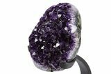 Amethyst Geode With Metal Stand - Uruguay #306886-2